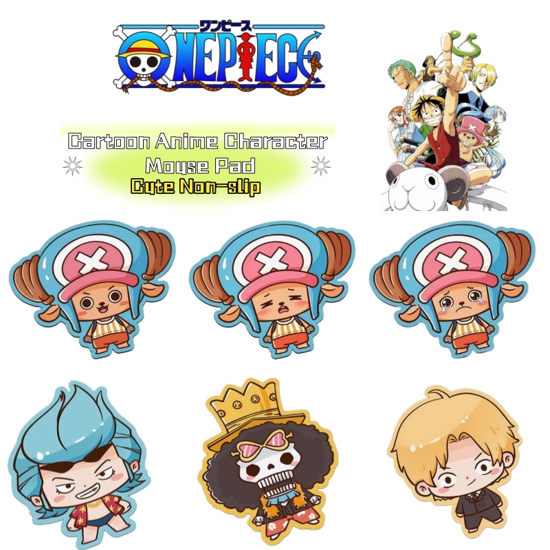 Laptop Mouse - One Piece Cartoon-Anime-Charakter, niedliches Mauspad im