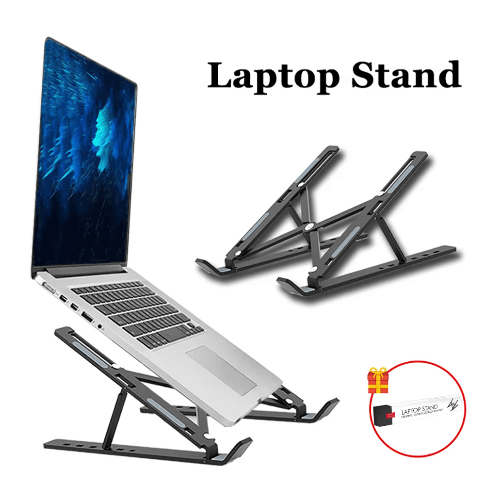 Laptop Cooling Pad - Laptop-Ständer, tragbar, faltbar, Notebook-Halterung, verstellbarer Computer-Monitor-Halter