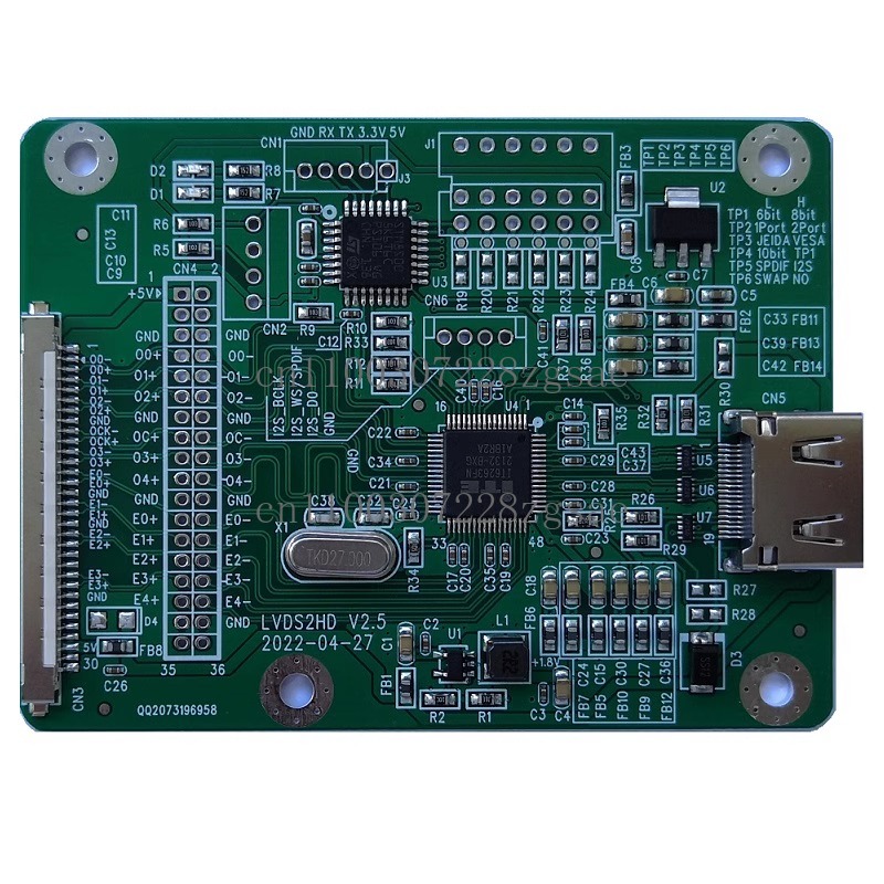 Hdmi Cable - LVDS-zu-HDMI-Adapterplatine, LVDS Dual 8 Eingänge zu