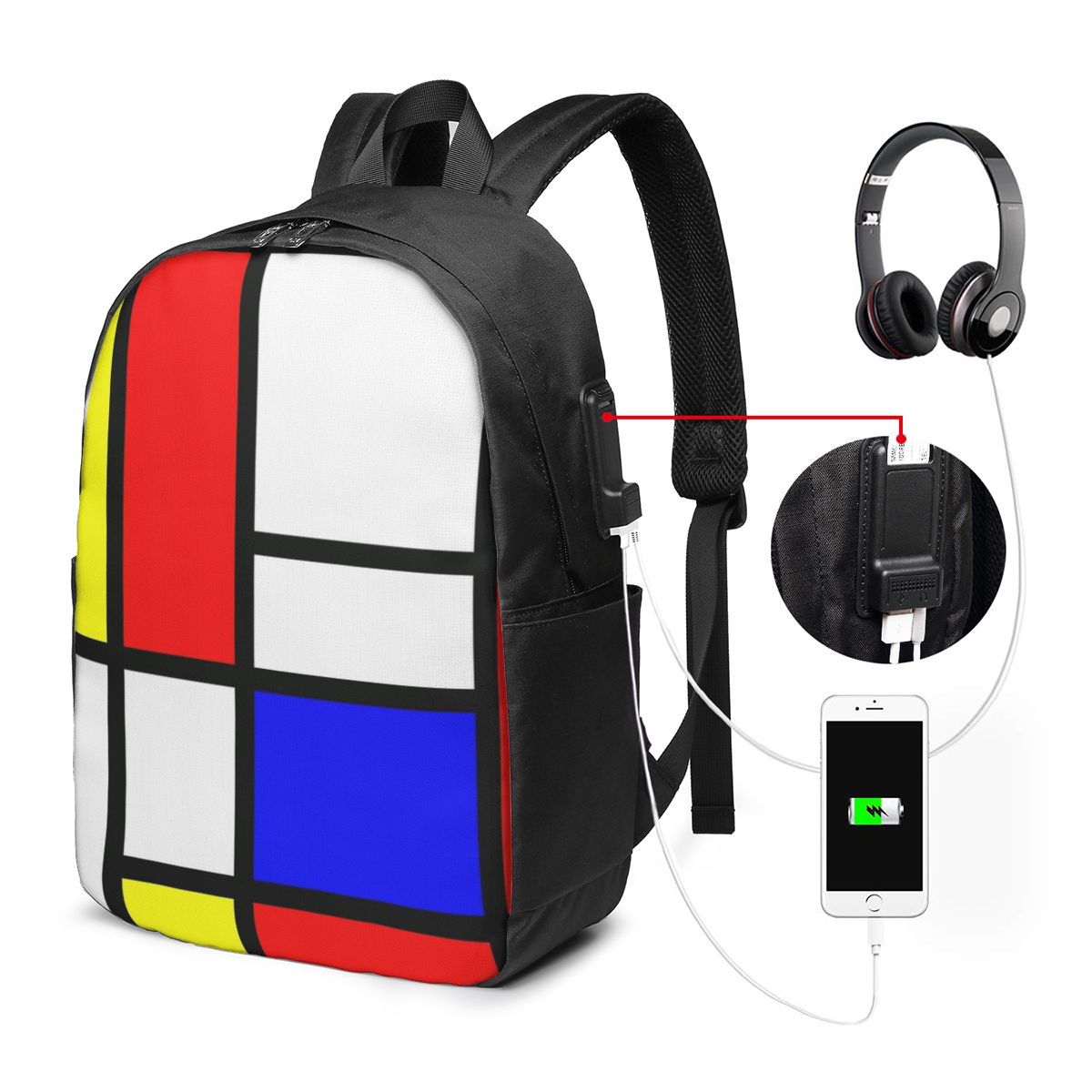 Piet Mondrian Composition Ruck – Laptop Bag Bewertung und Preis