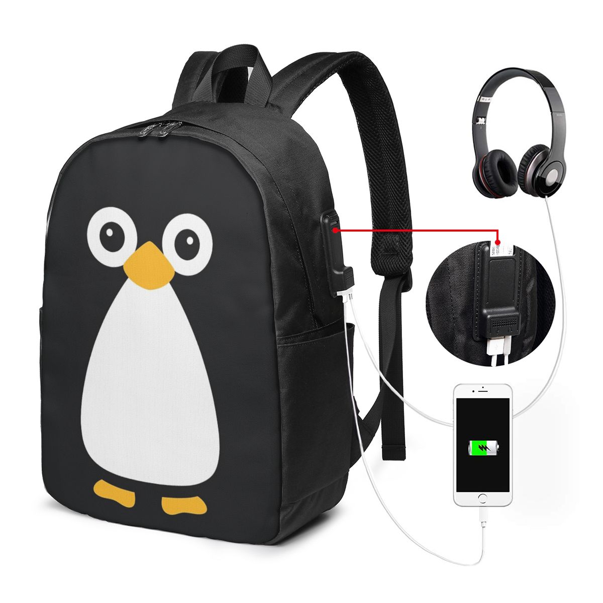 Niedlicher Vektor-Pinguin-Ruck – Laptop Bag Bewertung und Preis